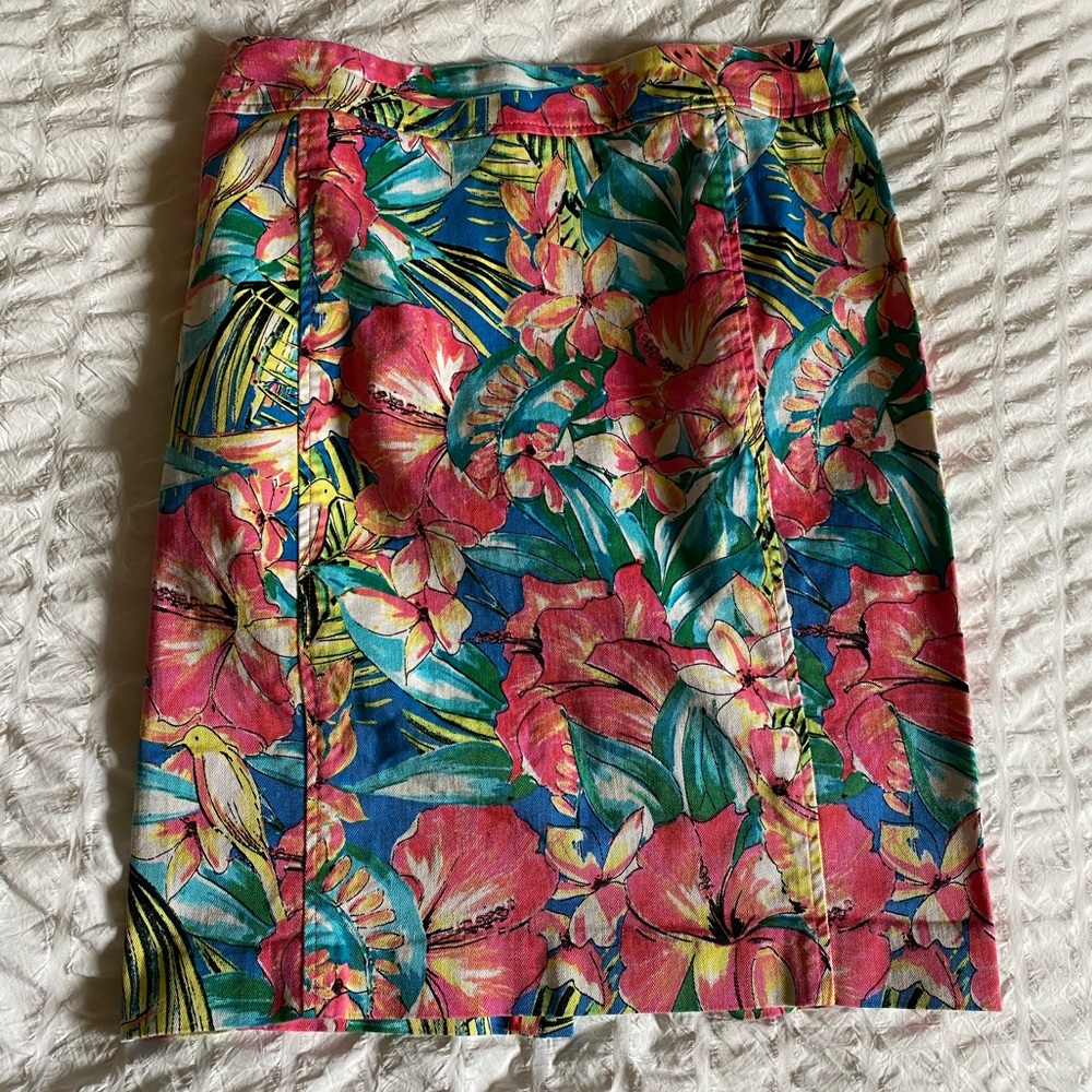 Knee length summery print skirt - Loft